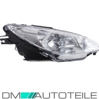 Peugeot 206 headlights clearglass right 98-07 H7/H7 without 