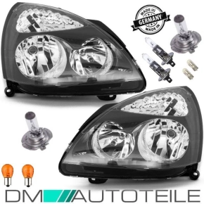 Set Renault Clio II PH2 headlights left + right black...