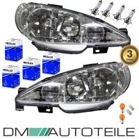 Set Peugeot 206 Klarglas Scheinwerfer Re gallery