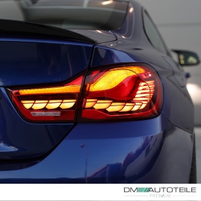 OLED Rückleuchten SET Dynamisch für BMW 4er F32 / F33 / F36 / F82 / F83 in Klarglas Rot