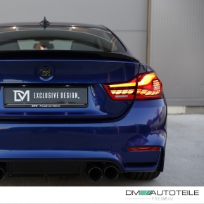 OLED Rückleuchten SET Dynamisch für BMW 4er F32 / F33 / F36 / F82 / F83 in Klarglas Rot