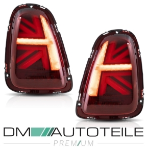  Union Jack LED Lightbar Rear Lights SET Red fits on BMW Mini R56 R57 R58 R59 up 2007-2015