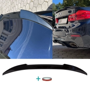 Sport EVO Heckspoiler Hecklippe breit Schwarz glanz + 3M passt für BMW 5er  G30