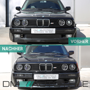 Exklusiv Sport Stoßstange Frontspoiler vorne oben + unten passt für BMW E30 ab 1985-1994 auch M-Technik II