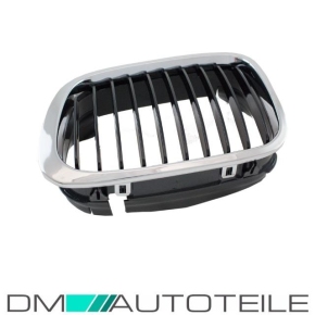 Set Kühlergrill Schwarz Chrom passend für BMW E46 Limousine Touring + Compact schwarz Bj 98-01