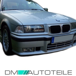 SATZ Kühlergrill Chrom Schwarz passend für alle BMW E36 1996-1999 Facelift Modelle