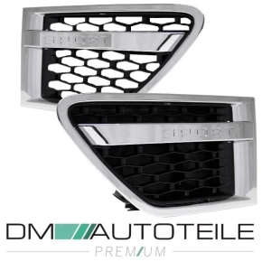 Range Rover L320 Vent trim left / right black chrome 10-13