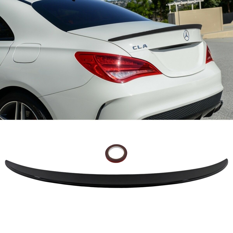 Boot Spoiler rear roof black gloss fits on Mercedes CLA C117 from 2013>  without CLA 45 AMG
