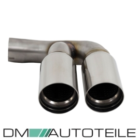 DM Exklusive Schwarz glanz Performance ESD Blende Auspuff +Diffusor Umrüstung 2-Rohr links+ABE passt für BMW 3er F30 F31 Diesel + Benziner 316d 318d 320d