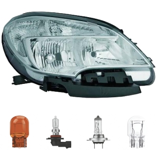 Scheinwerfer mit TGFL H7/HB3 rechts passt für Opel Mokka ab Baujahr 2012-2016 inklusive Leuchtmittel/Birnen