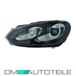 VW Golf 6 VI GTI GTD Bi-Xenon Headlight Left Hella 08-12...