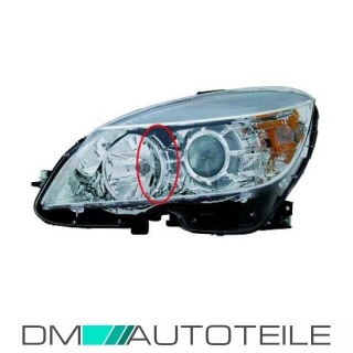 Mercedes W204 Headlight Left Magneti Marelli 07-11 Halogen H7/H7