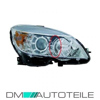 Mercedes W204 Headlight Right Magneti Marelli 07-11 Halogen H7/H7