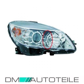 Mercedes W204 Headlight Right Magneti Marelli 07-08/07 Halogen H7/H7