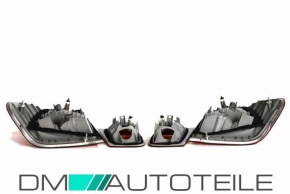 Rückleuchten / Heckleuchten für BMW E46 LCI Facelift Limousine in Klarglas Rot Weiß