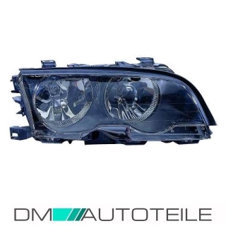 Headlight right H7/H7 Black fits on BMW E46 Limousine Estate 01-05