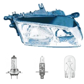 Hauptscheinwerfer links H1 H1/H7 H7 passt für Mazda 626 V Station Wagon 01-02 inklusive Leuchtmittel/Birnen