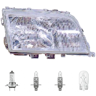 Hauptscheinwerfer rechts H7/H1/H1 passt für Mercedes C-Klasse T-Model 93-00 inklusive Leuchtmittel/Birnen