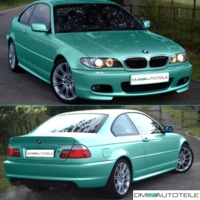 Sport Heckstoßstange / Heckschürze hinten für BMW 3er E46 Coupe / Cabrio ohne PDC nicht für M-Paket