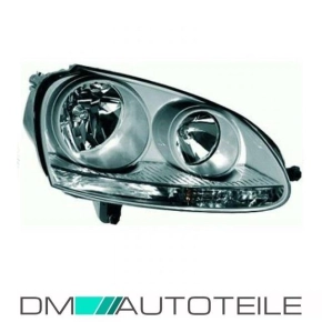 VW Golf V Headlight Right 05/04-08 Dark Grey H7/H7 HELLA+...