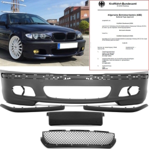 Sport Front Stoßstange Frontschürze vorne für BMW 3er E46 Limousine Touring M-Paket mit ABE