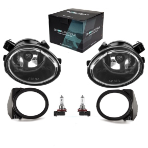 FOG LIGHT LAMPS CHROME CRISTALL FITS ON BMW E46 E39 M TECH SPORT M3 M5+HB4 BULBS