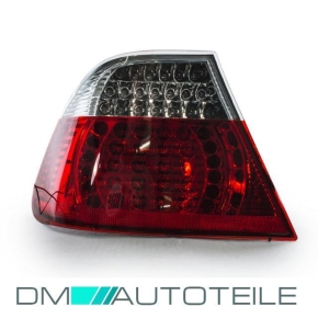 SET LED RED CLEAR TAIL LIGHTS fits on BMW 3-Series E46 Coupe 99-03 also M3