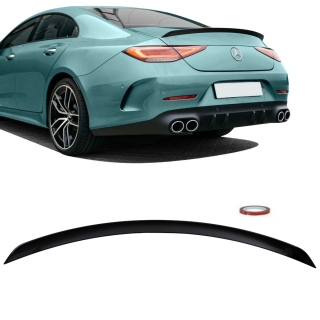 Sport Rear Trunk Lip Roof Spoiler Carbon Gloss+ 3M fits on Mercedes CLS W257 w/o 53 AMG