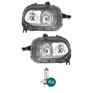 Scheinwerfer Depo H7/H7 links passt für Citroen C3 III (SX) ab Baujahr 16-20 inklusive Leuchtmittel/Birnen