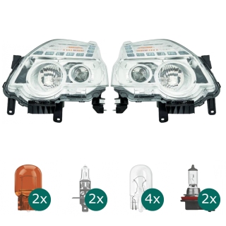 Scheinwerfer Depo H1/H11/WY21W links passt für Nissan X-TRAIL T31 ab 2010-2014 inklusive Leuchtmittel/Birnen