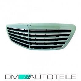 Mercedes S-Class W221 Front Grille Sport Chrome Black-w/o Distronic 09-13