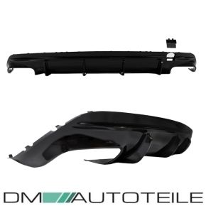 SET Sport Diffusor schwarz + Blenden Chrom passt für Mercedes W117 CLA AMG Sport nicht A45 Bj 13-16