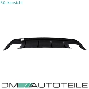 SET Sport Diffusor schwarz + Blenden Chrom passt für Mercedes W117 CLA AMG Sport nicht A45 Bj 13-16