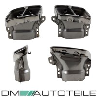 Rear Diffusor Black Gloss + Tail Pipes fits on Mercedes CLA 