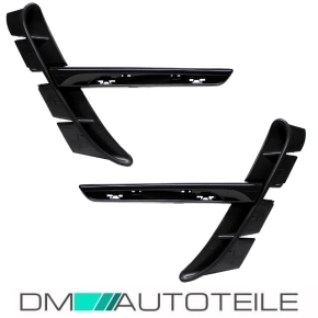 AN Sport Kotflügel Set +Halter Hochglanz Schwarz passend für BMW 3er F30 F31 bj.11-18