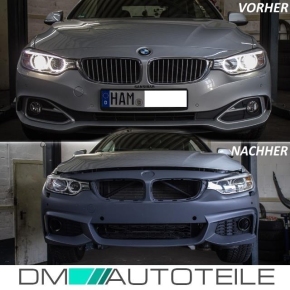 SPORT FRONT BUMPER ABS +ACCESSOIRES fits on BMW 4 F32 F33 F36 Series or M-Tech