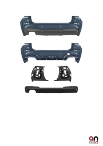 AN Umbau 2-Rohr Sport Stoßstange hinten mit 4x PDC passt für BMW 5er F07 Gran Turismo GT Serie & M-Paket 09-13