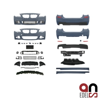 Satz AN 2-Rohr Sport Bodykit Front + Heck Stoßstange + Seitenschweller passend für BMW 5er F10 Limousine Serie & M-Paket +ABE*