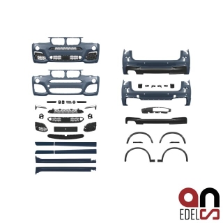 AN Sport Umbau 2-Rohr Bodykit Set grundiert für SRA + PDC passt für BMW X3 F25 LCI ab Baujahr 2014 auch M-Paket