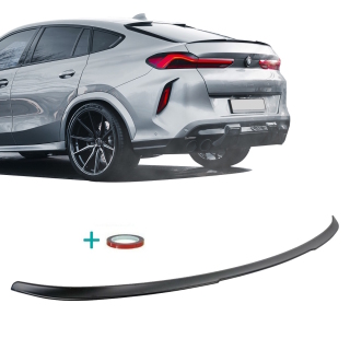 Sport-Performance Rear Trunk Lip Roof Spoiler Black Gloss+ 3M fits on BMW X6-Series G06 also X6M