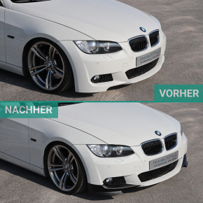 Set of Front Spoiler Flaps Spoiler black matt fits on BMW 3-Series E92 E93 M-Sport up 2006-2010