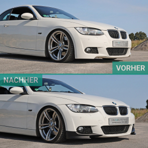 Set of Front Spoiler Flaps Spoiler black matt fits on BMW 3-Series E92 E93 M-Sport up 2006-2010