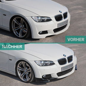 Set Sport Performance Flaps Splitters Lip Black gloss fits on BMW E92 E93 Pre Facelift 2006-2010 M-Sport Bumper