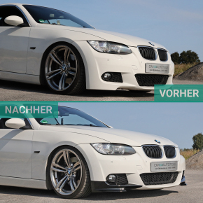 Set Sport Performance Flaps Splitters Lip Black gloss fits on BMW E92 E93 Pre Facelift 2006-2010 M-Sport Bumper