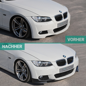 Set Sport Performance Flaps Splitters Lip Carbon gloss fits on BMW E92 E93 Pre Facelift 2006-2010 M-Sport Bumper