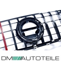 Kühlergrill Schwarz Rot + Carbon passt für Mercede