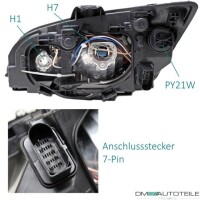 Set Ford Focus II DA Halogen Headlight Left + Right H7/H1 Ye