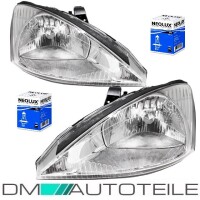Set Headlights right & left H4 clear gallery