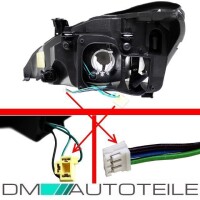 Set Headlights right & left H4 clear glass chrome for Fo