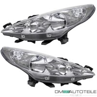 SET Peugeot 207 Scheinwerfer Links & Rechts Halogen H7/H